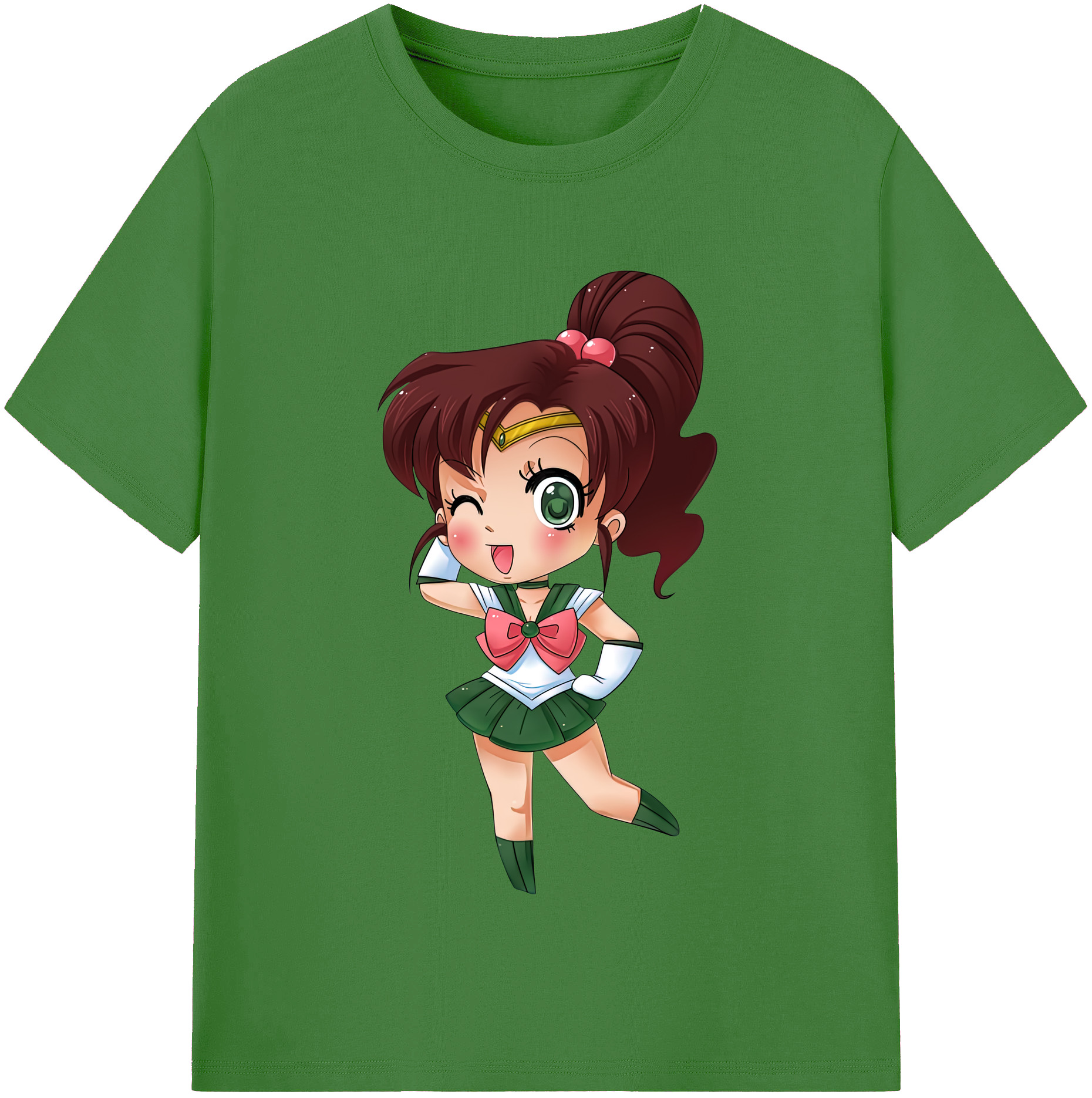 （画像用） 美少女戦士セーラームーン 木野 まこと きの まこと Sailor Moon Kino Makoto （セーラージュピター；Sailor Jupiter） レディースカジュアルプリントTシャツ（綿100％）